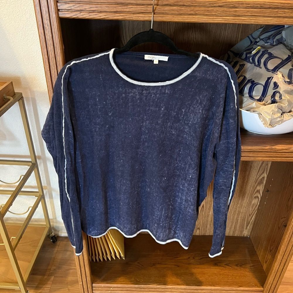 MAJE NAVY BLUE LONG SLEEVE